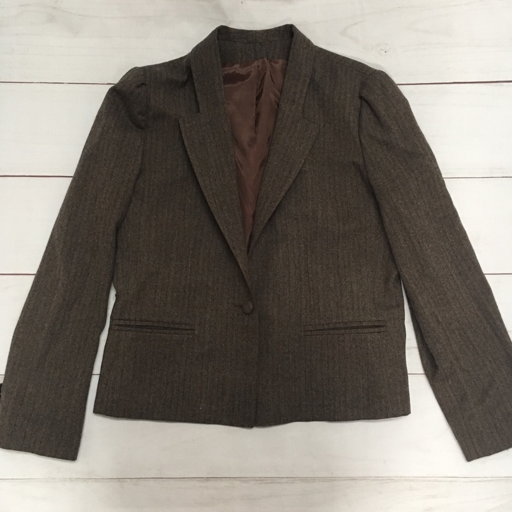 Brown Collection 7 Stripped Blazer